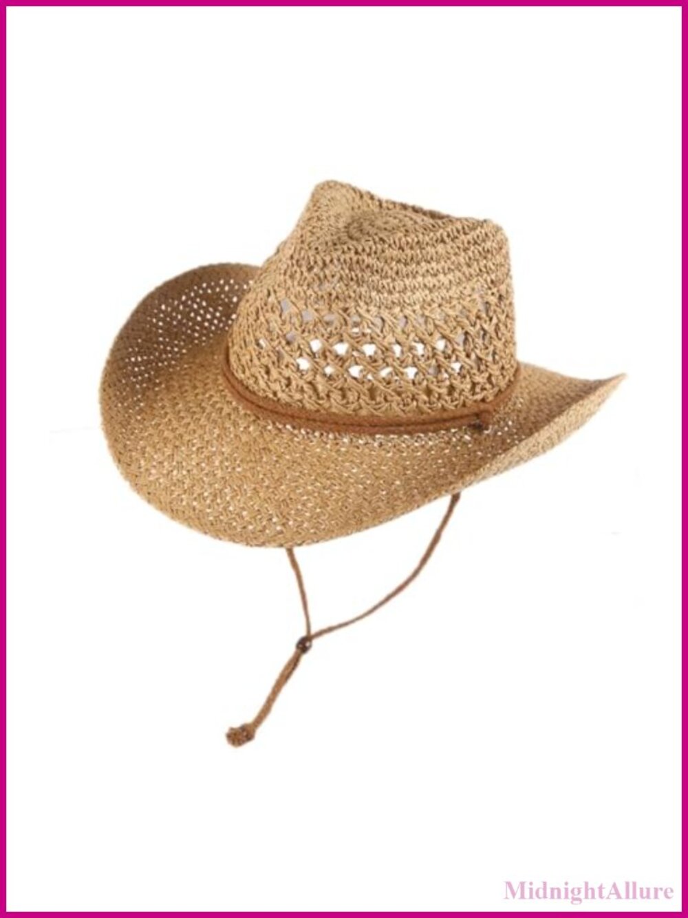 Straw Cowboy Hat Wide Brim Sun Beach Cowgirl Western Travel Outdoor
